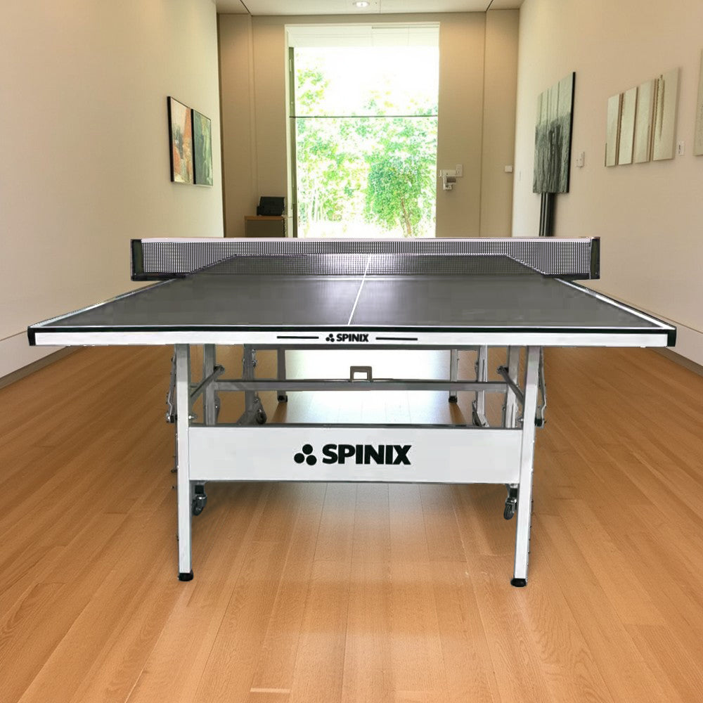 SPINIX Pro 25mm Indoor Blue&Black Foldable Solo Play Table Tennis Pingpong Table-Bats Balls Net