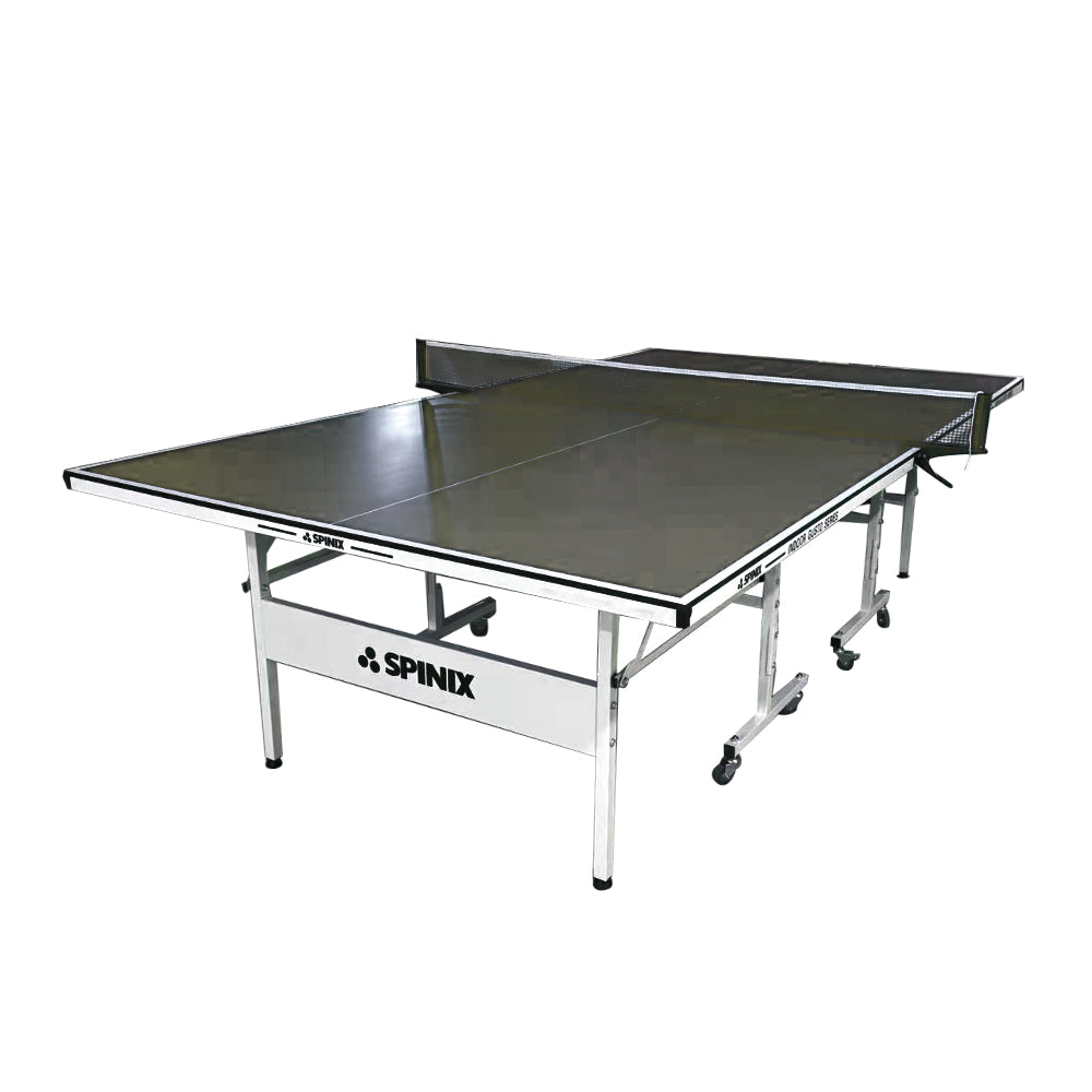 SPINIX 16mm Indoor Black&Blue Foldable Solo Play Table Tennis Pingpong Table - Bats Balls Net