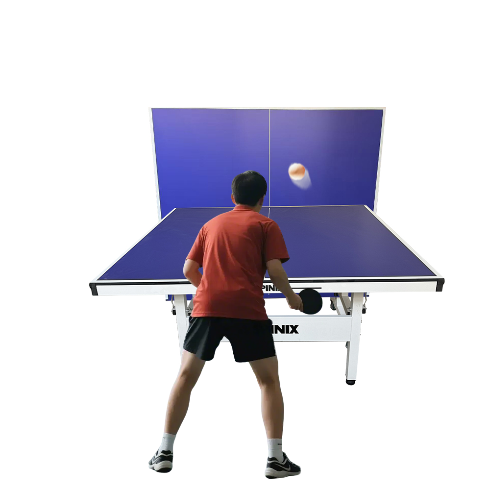 SPINIX Pro 25mm Indoor Blue&Black Foldable Solo Play Table Tennis Pingpong Table-Bats Balls Net