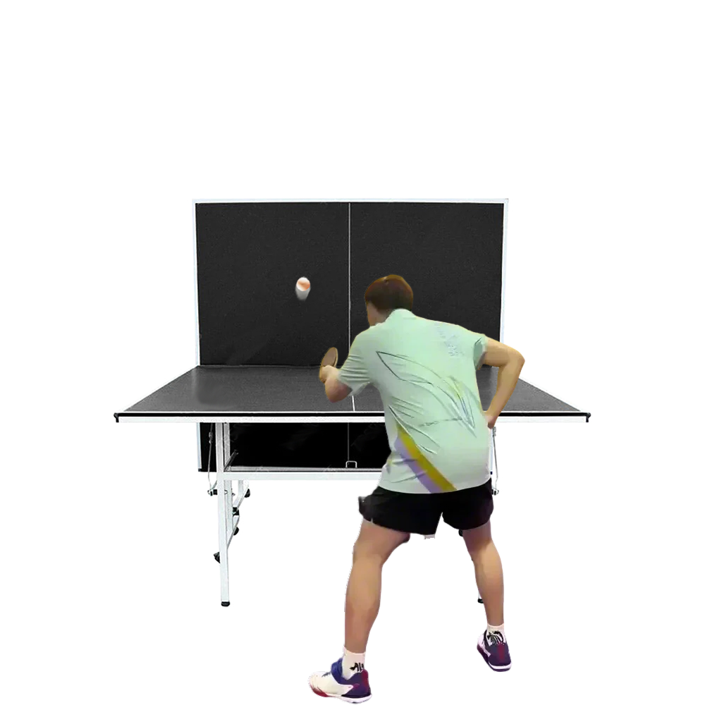 SPINIX Rollaway 13mm Indoor Black Top  Foldable Solo Play Table Tennis Pingpong Table-Bats Balls Net