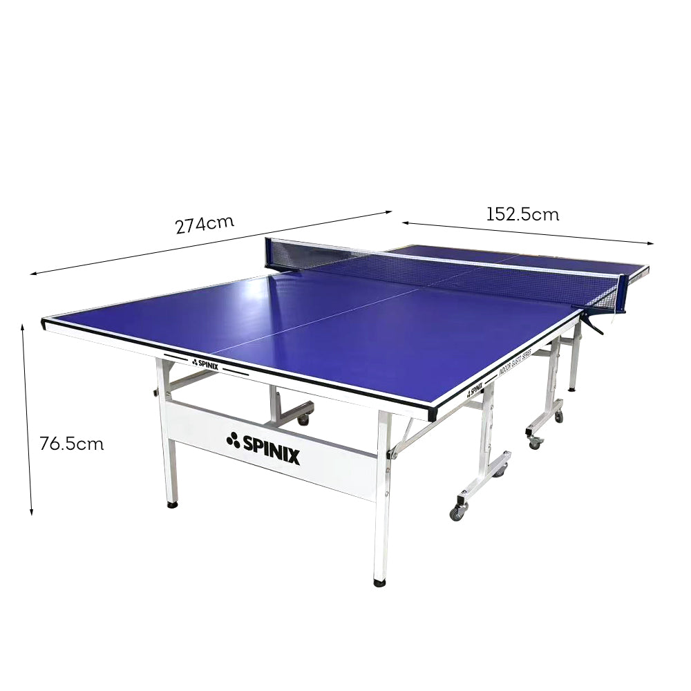 SPINIX Pro 25mm Indoor Blue&Black Foldable Solo Play Table Tennis Pingpong Table-Bats Balls Net