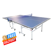 SPINIX Optimal 16mm Indoor  Blue Top Foldable Solo Play Table Tennis Pingpong Table-Bats Balls Net