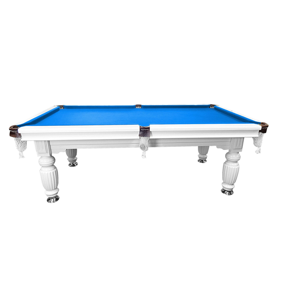 7FT Luxury Slate Pool Table Solid Timber Billiard Table Professional Snooker Game Table With Accessories Pack,White Frame