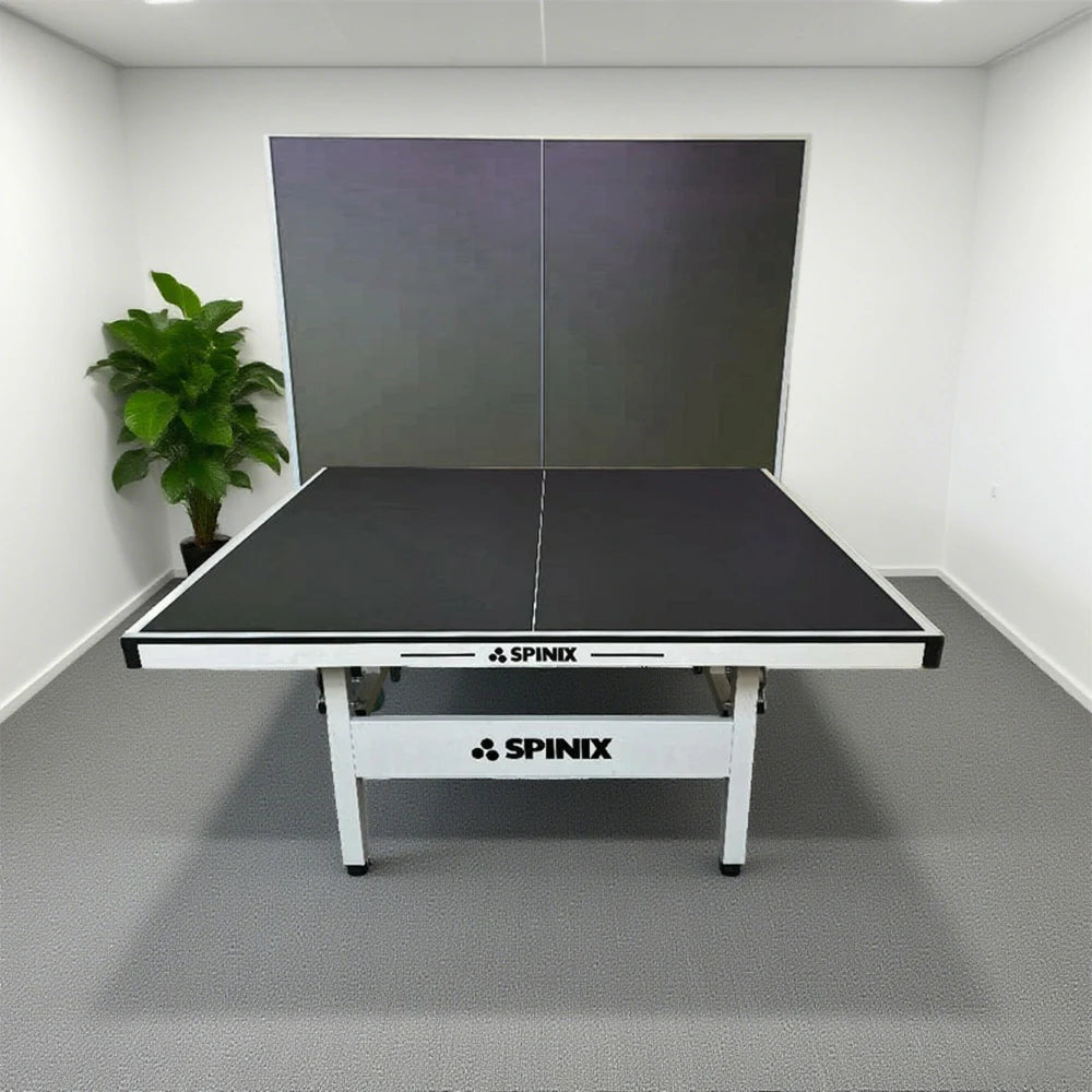 SPINIX Rollaway 13mm Indoor Black&Blue  Foldable Solo Play Table Tennis Pingpong Table-Bats Balls Net