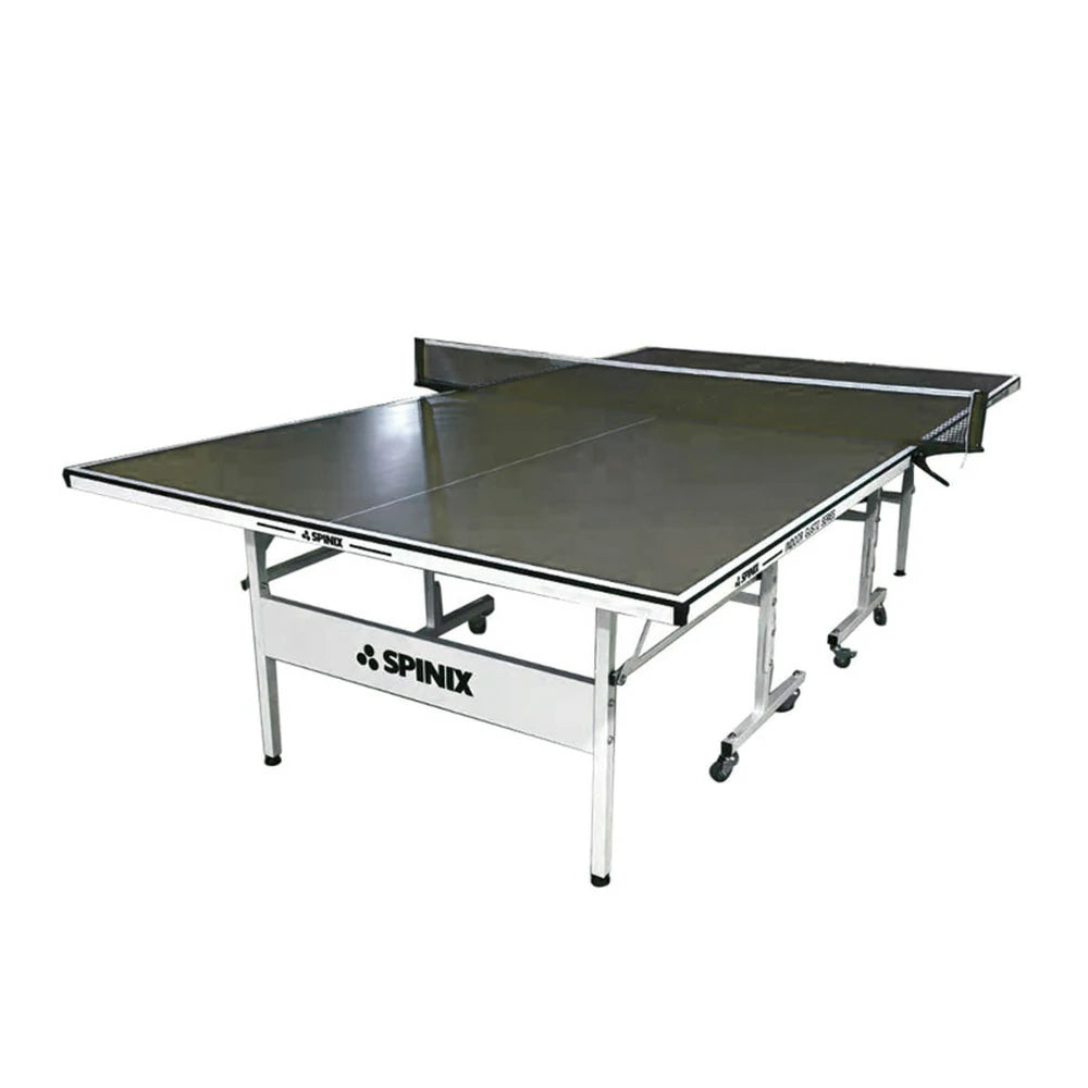 SPINIX Rollaway 13mm Indoor Black&Blue  Foldable Solo Play Table Tennis Pingpong Table-Bats Balls Net