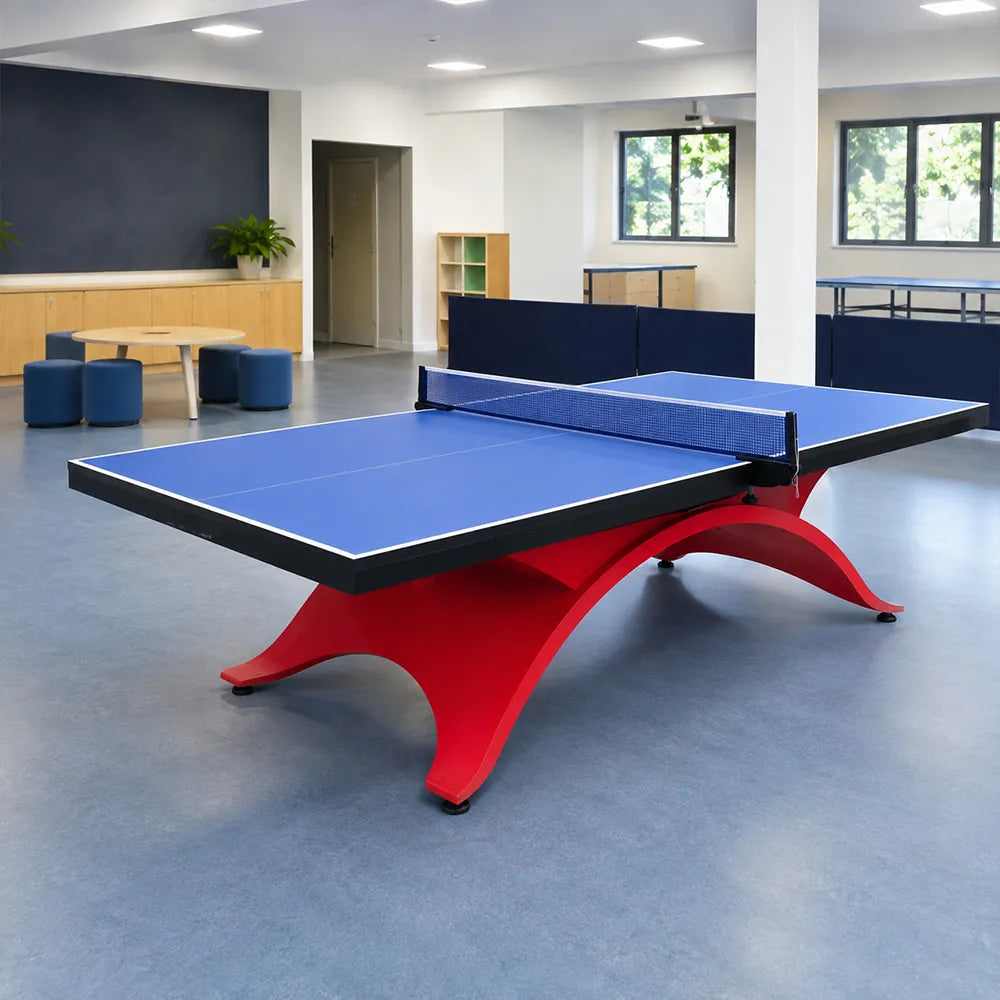 SPINIX Indoor Table Tennis Table - 25mm MDF Professional Ping Pong Table 274cm Full Size for Home Club Training - Blue & Red