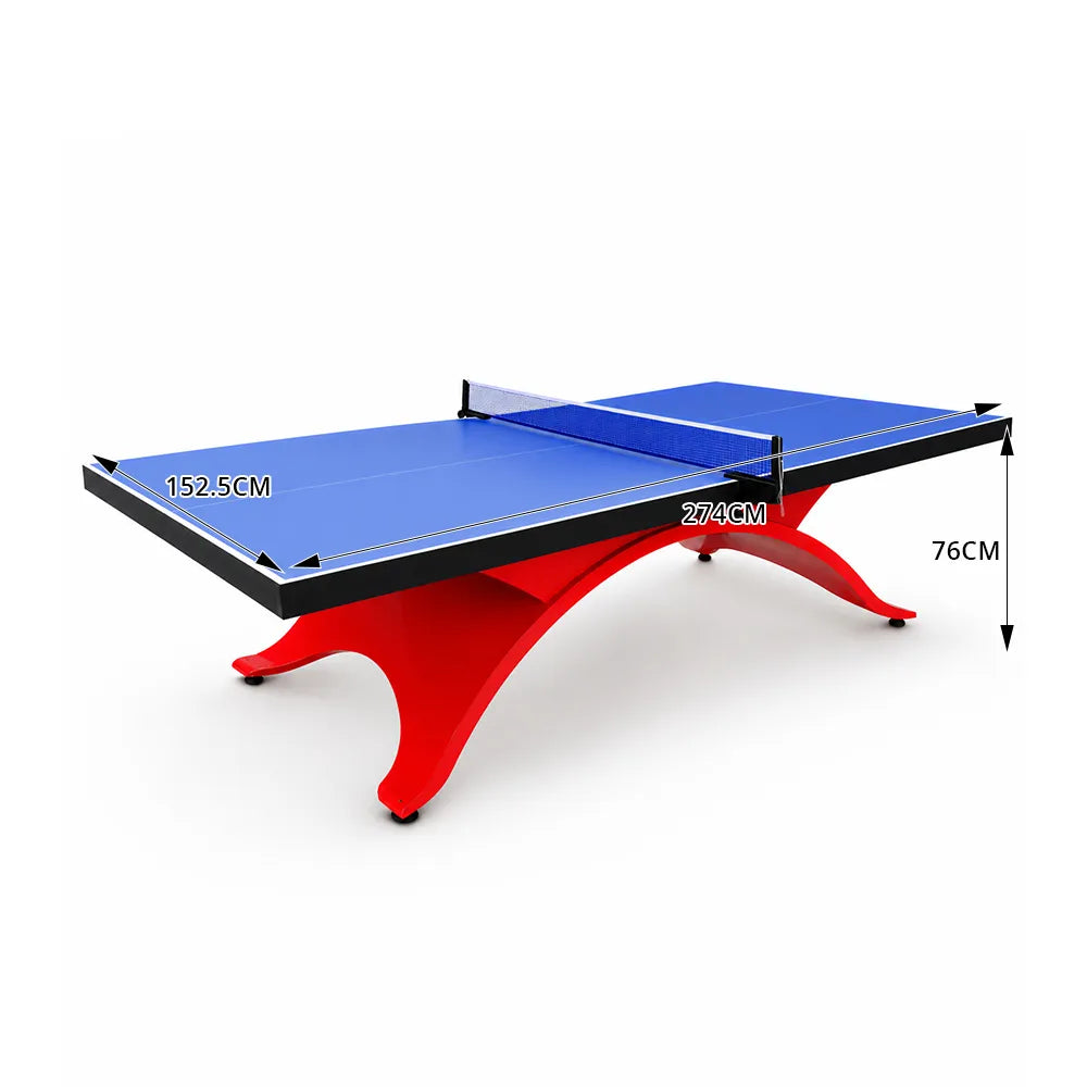 SPINIX Indoor Table Tennis Table - 25mm MDF Professional Ping Pong Table 274cm Full Size for Home Club Training - Blue & Red