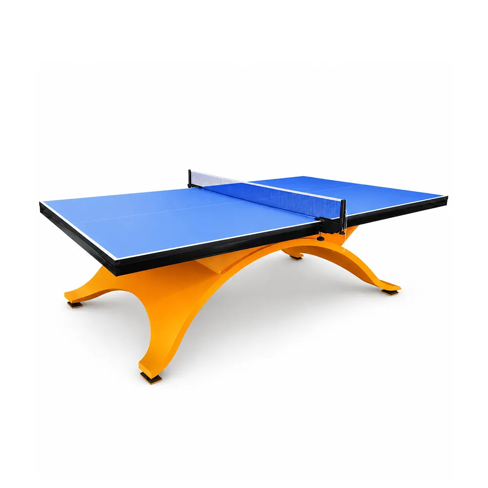 SPINIX Indoor Table Tennis Table - 25mm MDF Professional Ping Pong Table 274cm Full Size for Home Club Training - Blue & Yellow