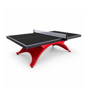 SPINIX Indoor Table Tennis Table - 25mm MDF Professional Ping Pong Table 274cm Full Size for Home Club Training - Black & Red