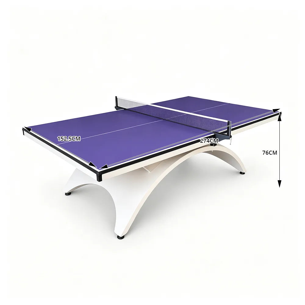 SPINIX Indoor Table Tennis Table - 25mm MDF Professional Ping Pong Table 274cm Full Size for Home Club Training - Blue & White