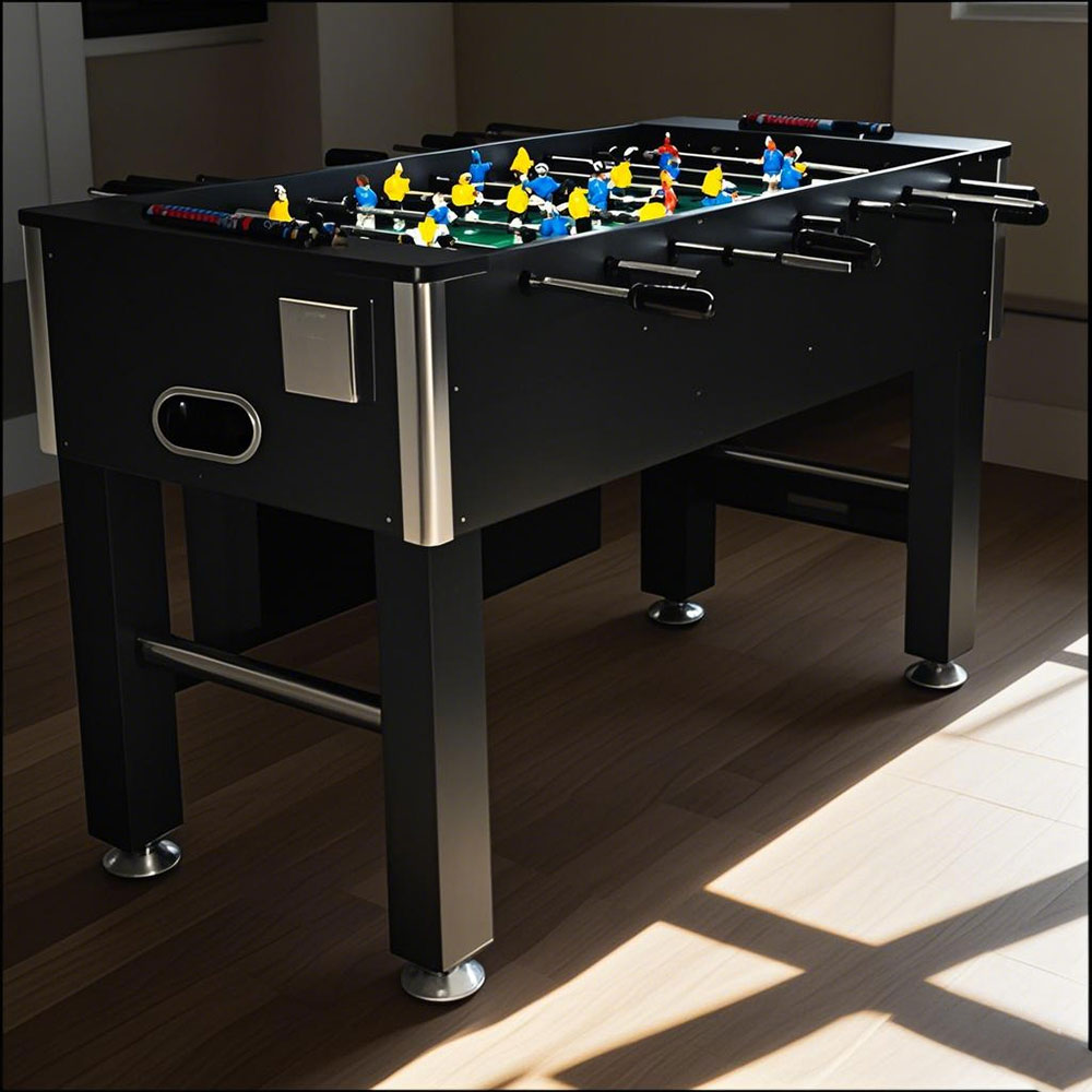 KICKSY 4FT Foosball Soccer Table Black