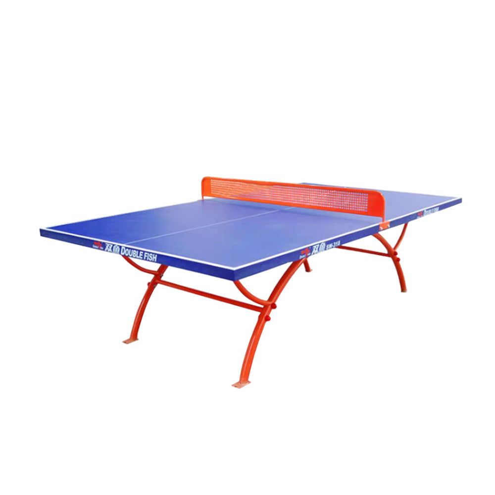 DOUBLE FISH SW318B Outdoor Waterproof Blue Table Tennis Pingpong Table-Bats Balls Net ITTF Approve