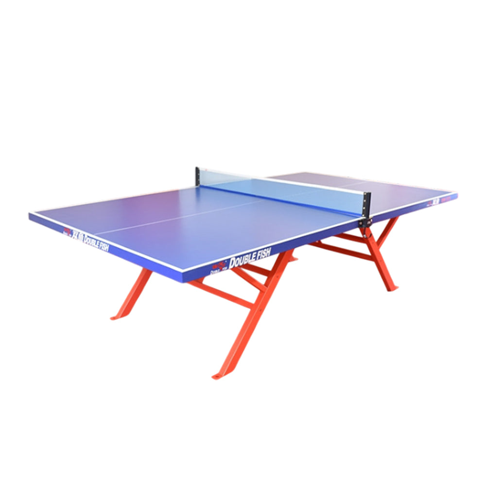 DOUBLE FISH SW321 Outdoor Waterproof Blue Table Tennis Pingpong Table-Bats Balls Net ITTF Approve