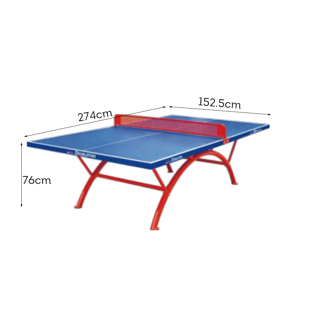 DOUBLE FISH SW318A Outdoor Waterproof Blue Table Tennis Pingpong Table/Bats Balls Net ITTF Approve