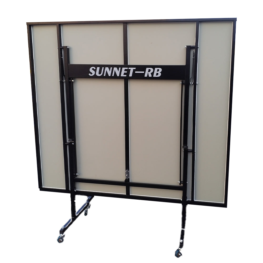 SUNNET Pro 600 Premium Aluminium Blue Outdoor Waterproof Foldable Solo Play Table Tennis Pingpong Table-Bats Balls Net