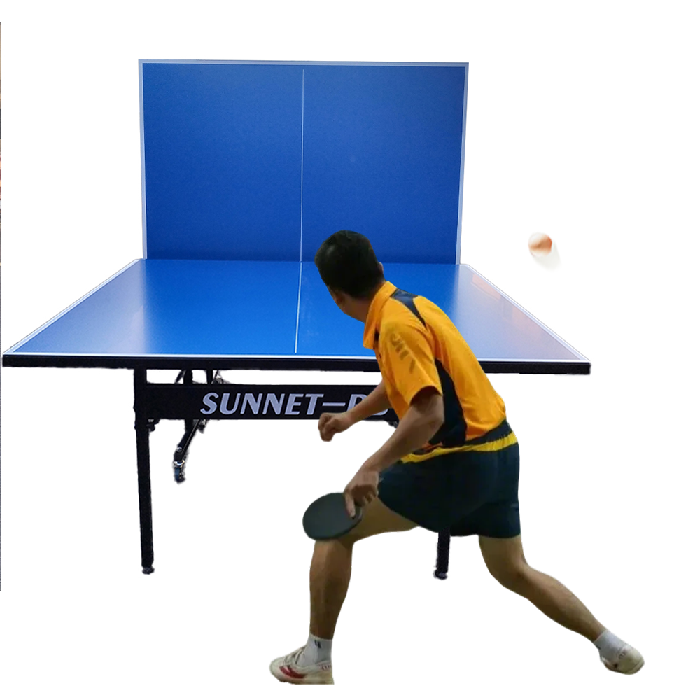 SUNNET Pro 600 Premium Aluminium Blue Outdoor Waterproof Foldable Solo Play Table Tennis Pingpong Table-Bats Balls Net