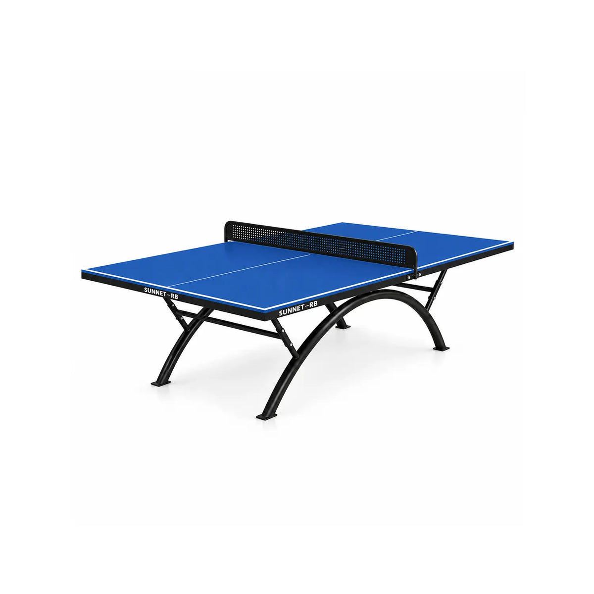 SUNNET PRO Upgraded Heavy Duty Outdoor Table Tennis Table - Rainbow Arc Frame - Black
