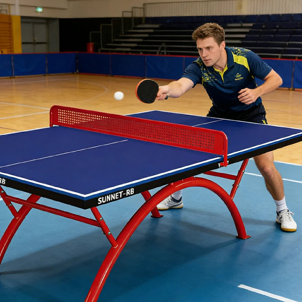 SUNNET PRO Size Upgraded Version Rainbow/Arc Frame Heavy Duty Outdoor Table Tennis/Ping Pong Table