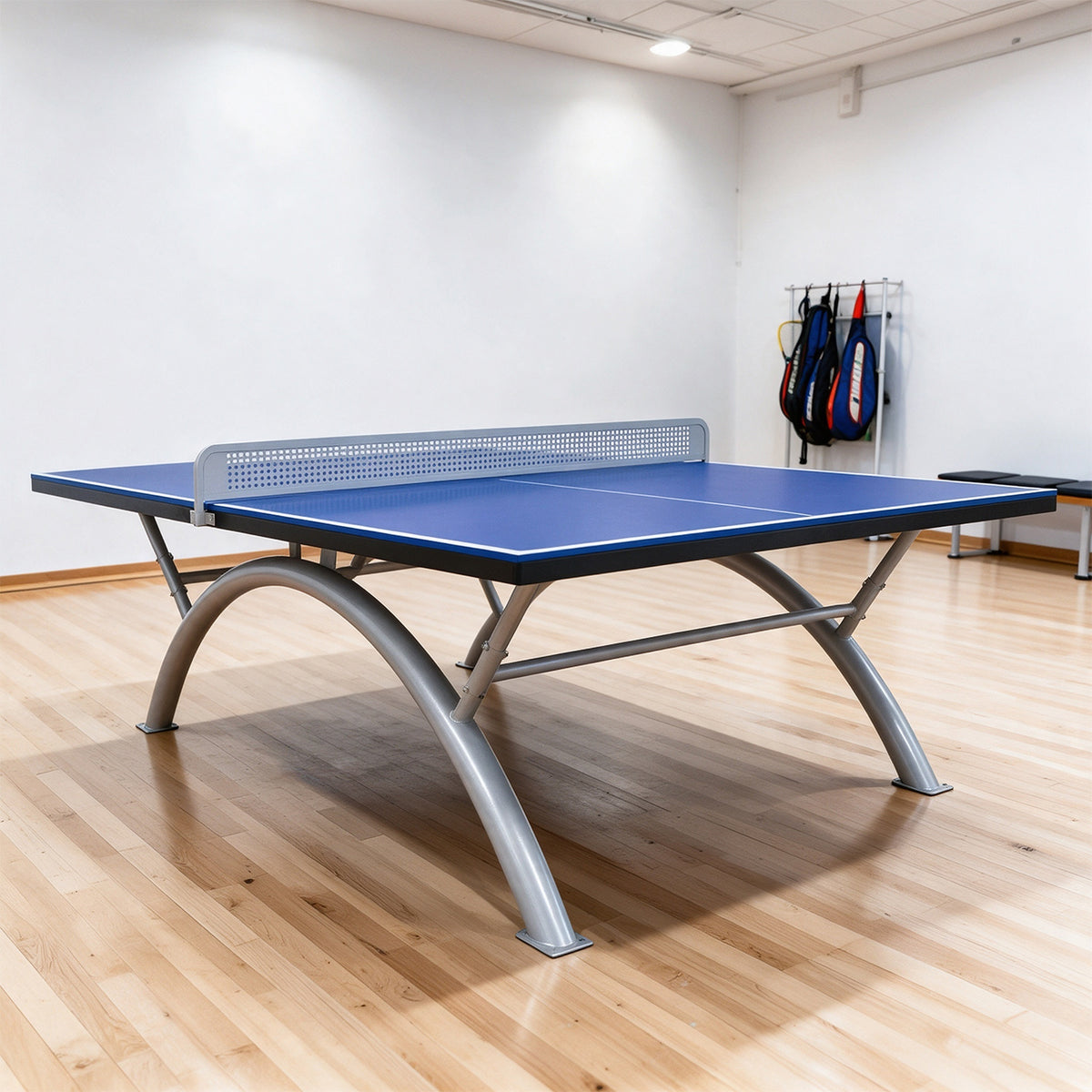 SUNNET PRO Upgraded Heavy Duty Outdoor Table Tennis Table - Rainbow Arc Frame - Grey