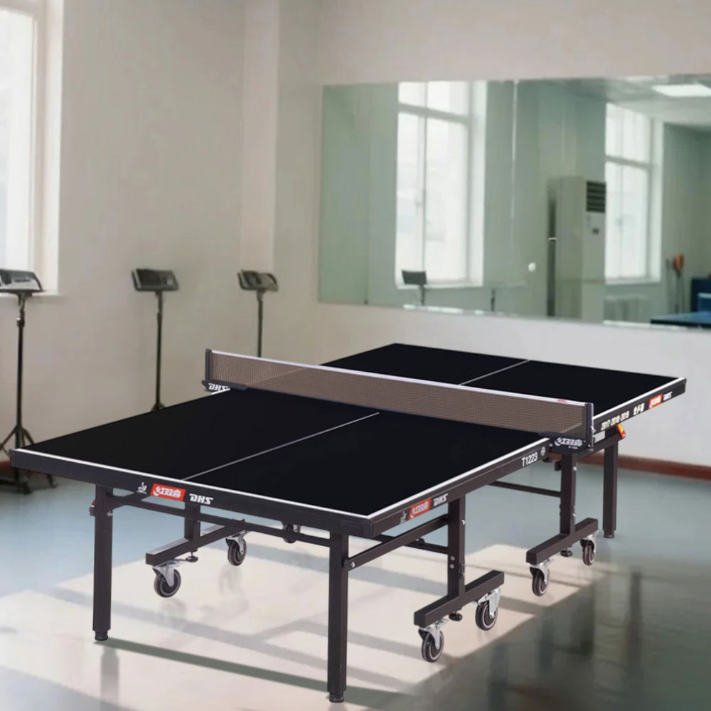 DHS T1223 Premium 22mm Indoor Blue&Black Table Tennis Pingpong Table - Bats Balls Net