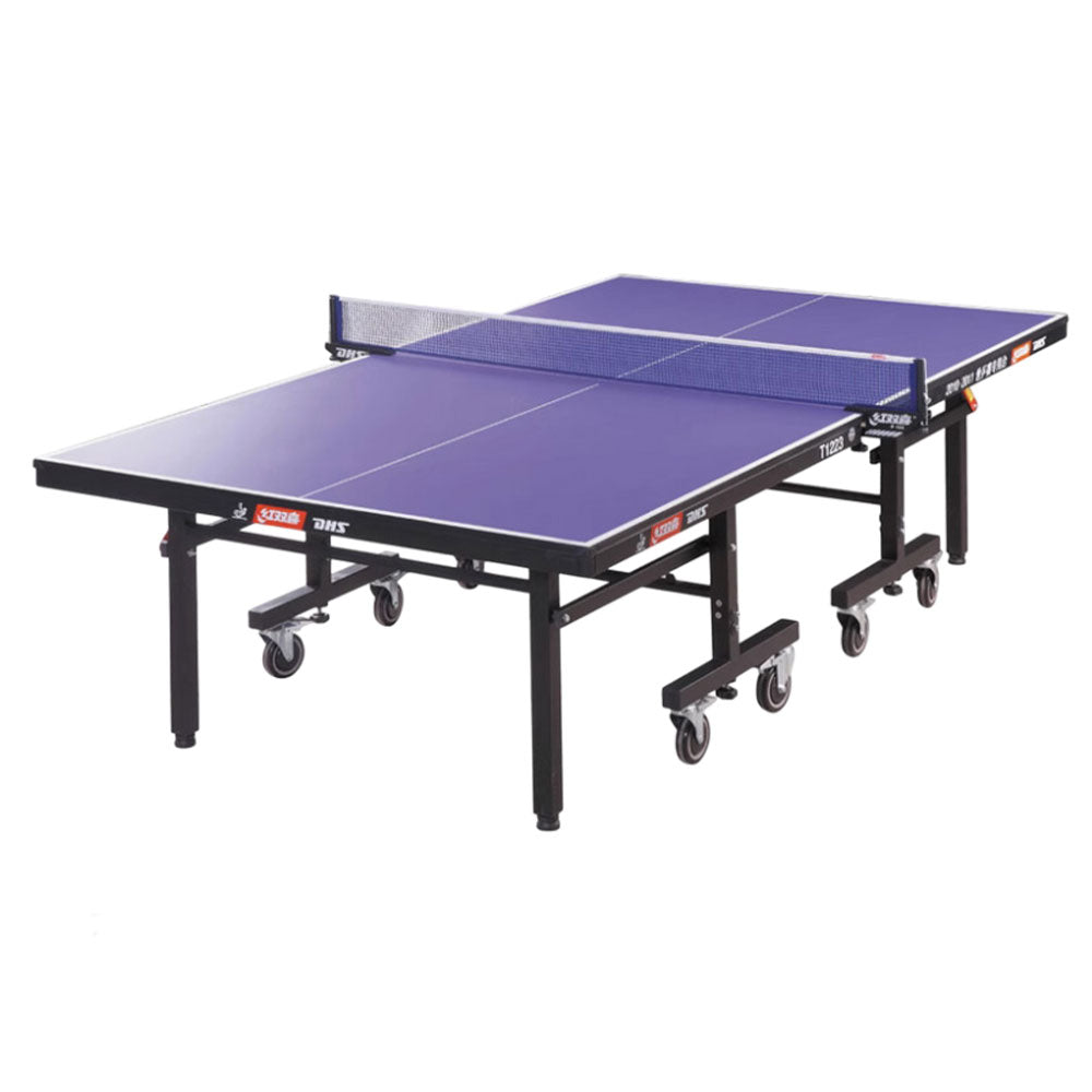 DHS T1223 Premium 22mm Indoor Blue&Black Table Tennis Pingpong Table - Bats Balls Net