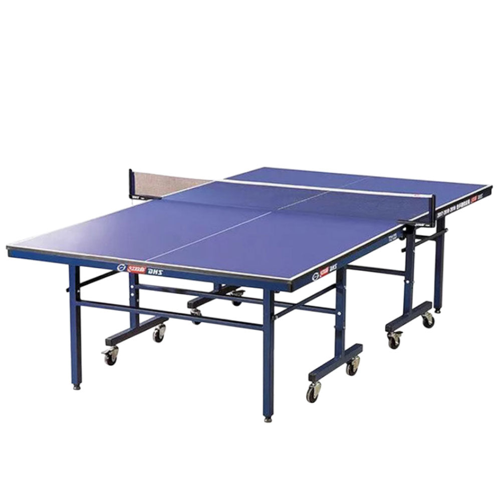 DHS T2023&T2123 Premium 18mm&15mm Indoor Blue Table Tennis Pingpong Table - Bats Balls Net