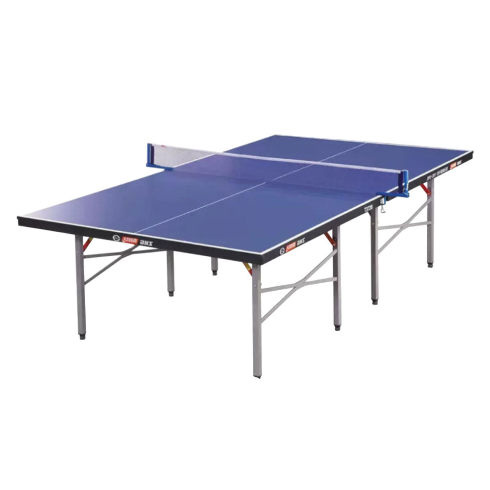DHS T3726 Premium 15mm Indoor Blue Table Tennis Pingpong Table - Bats Balls Net