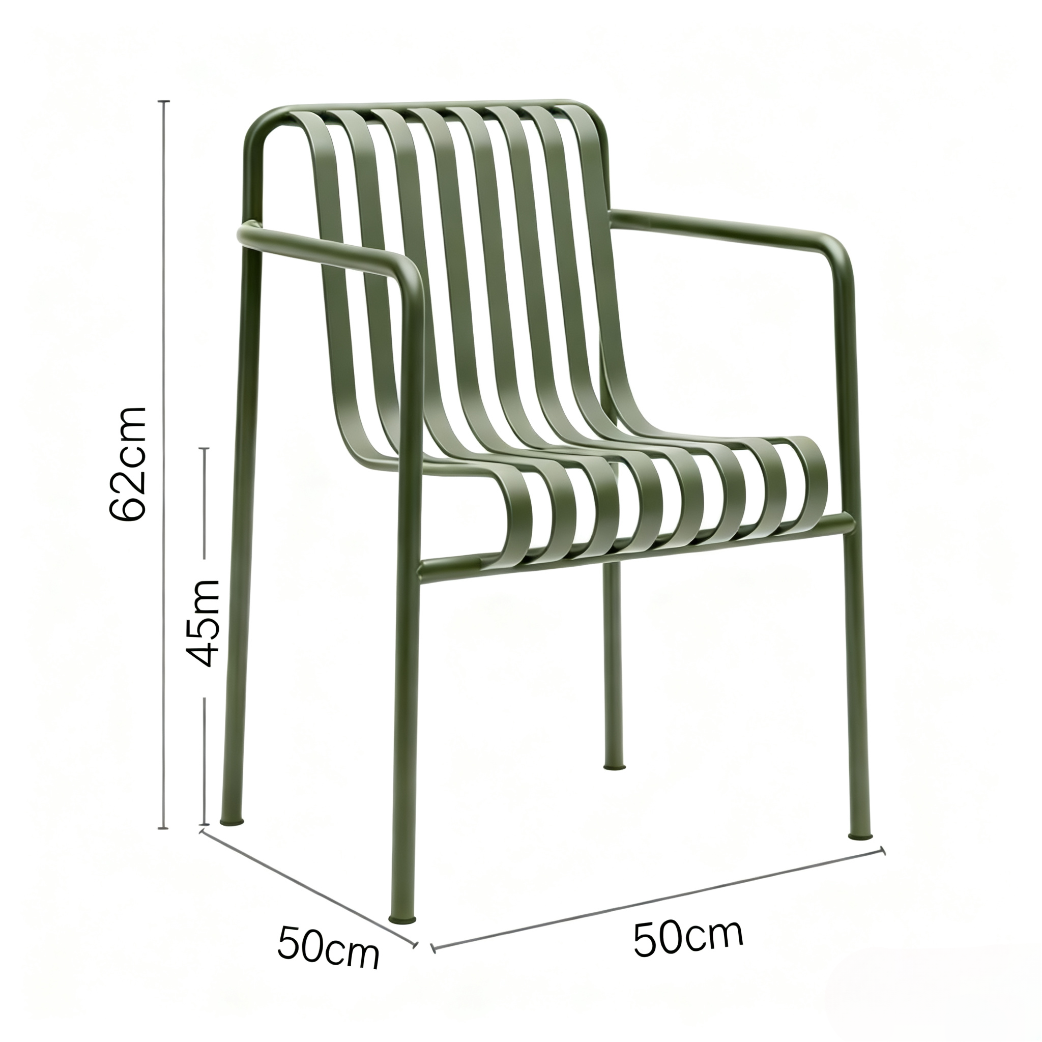 SOLARA Outdoor Iron Table/Bench/Chair/Sofa/Bar Stool - Green