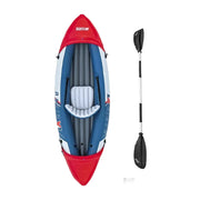 TREKKA Inflatable SUP Kayak 1/2/3 Person Anti-Slip V-Bow Removable Fin Three Air Chambers Stable Control