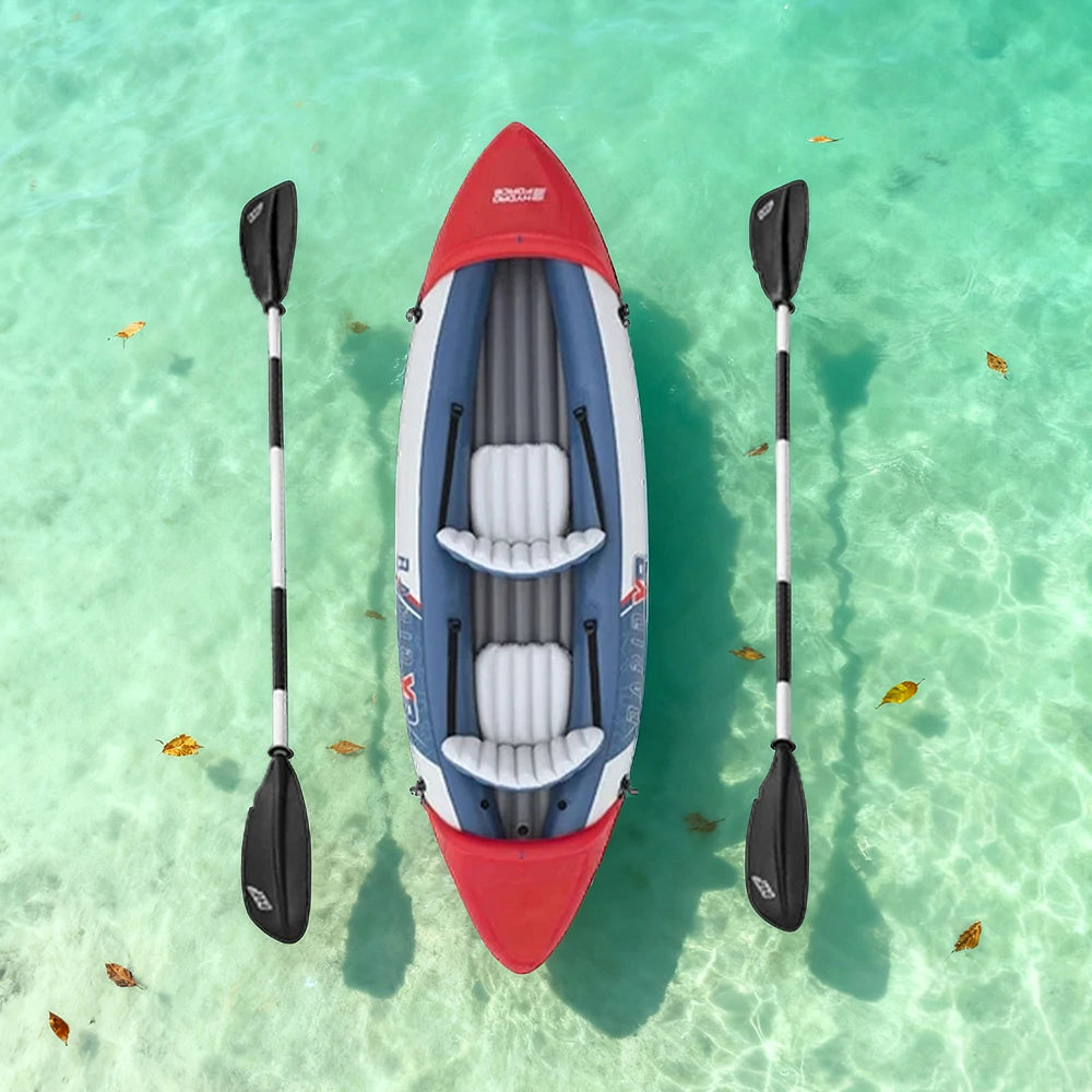 TREKKA Inflatable SUP Kayak 1/2/3 Person Anti-Slip V-Bow Removable Fin Three Air Chambers Stable Control