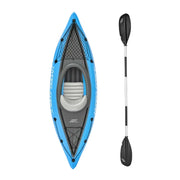 TREKKA 1/2 Person Inflatable Kayak SUP Board Adjustable Backrest Seat Anti-Slip Deck Safe Three-Chamber Design