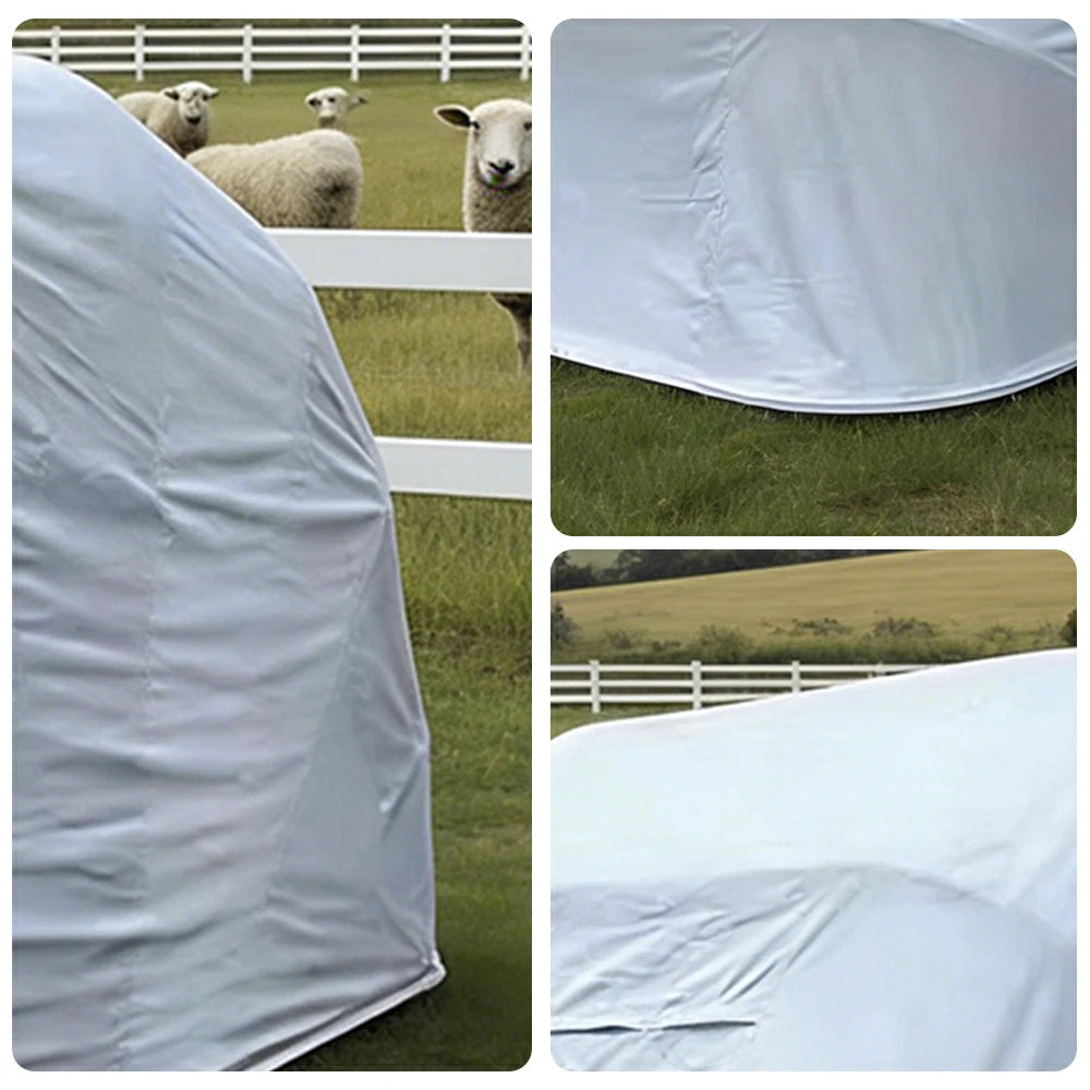 TREKKA Upgraded Galvanized Car Canopy 5.7/6m Portable Cover with Reinforced Steel Frame, Waterproof & UV-Resistant Fabric, Wind-Stable Structure - Grey