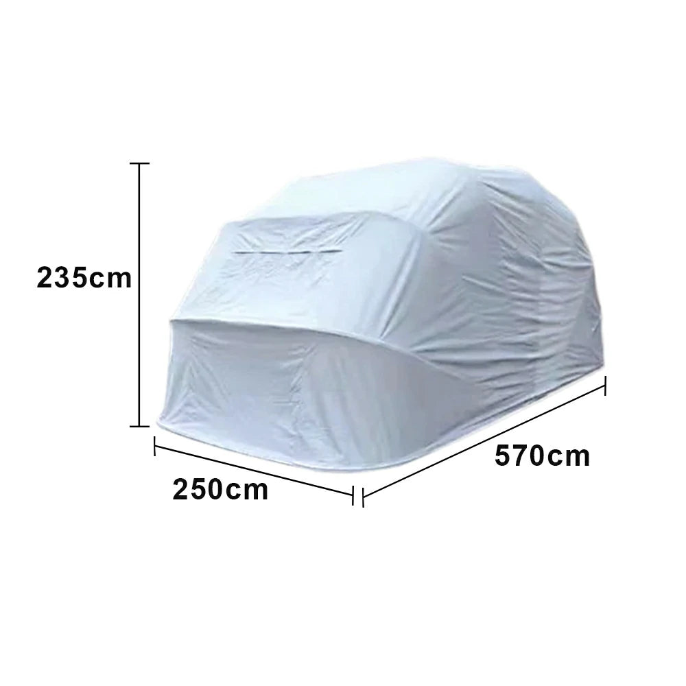 TREKKA Upgraded Galvanized Car Canopy 5.7/6m Portable Cover with Reinforced Steel Frame, Waterproof & UV-Resistant Fabric, Wind-Stable Structure - Grey