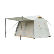 TREKKA Cloud Dancer Silver-Coated Camping Tent with Extended Canopy - Sun Protection, Quick Setup, Spacious Lightweight Outdoor Shelter - Silver