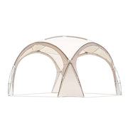 TREKKA Dome Canopy Sun Shelter with Arched Roof - Extra-Large Shading Area, Silver-Coated UV Protection, Outdoor Camping Canopy - Cream White