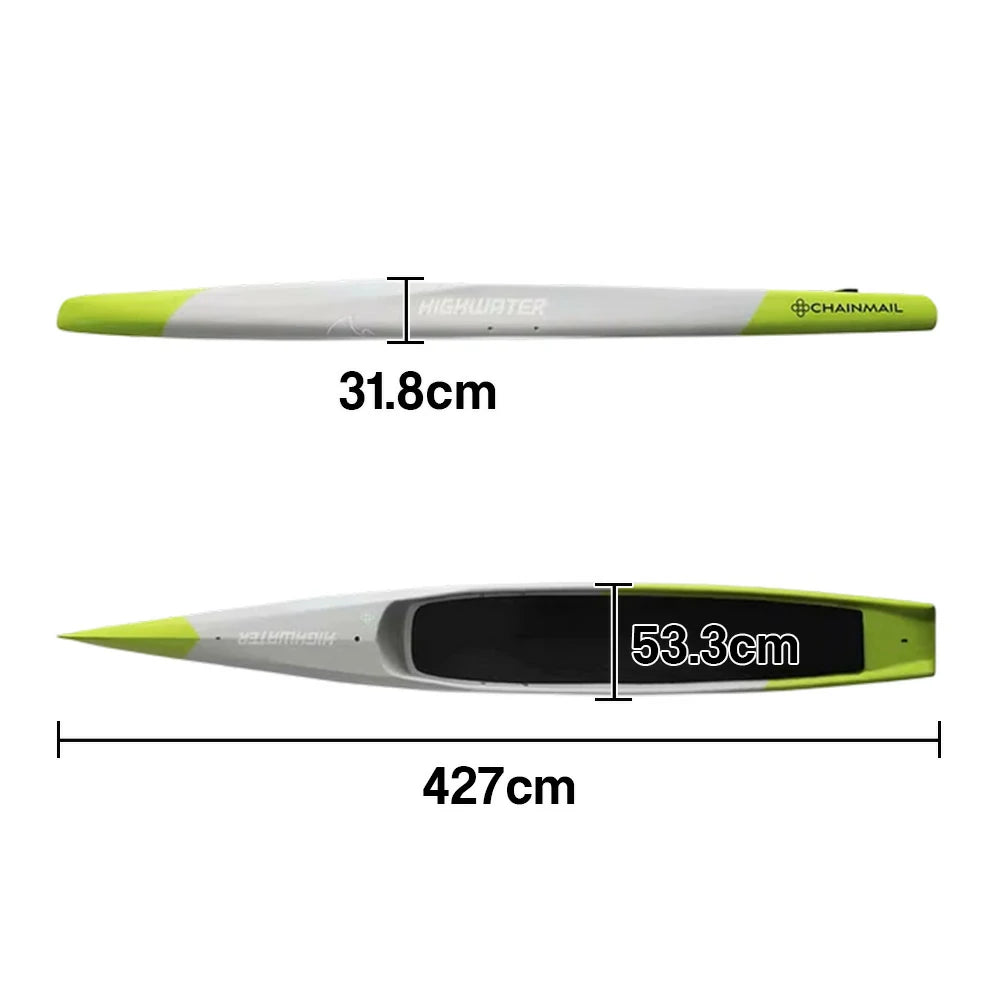 TREKKA Carbon-Fiber Racing Paddle Board Competition-Grade Speed SUP with Diamond-Grip Deck,   Raised Tail Design and Dual-Drain System