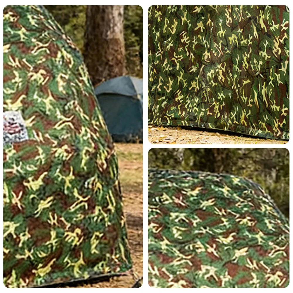 TREKKA Manual Car Canopy - 5.6/6m Upgraded Galvanized Steel Frame with Reinforced Structure, Waterproof & UV-Resistant Fabric, Wind-Stable Design - Camouflage