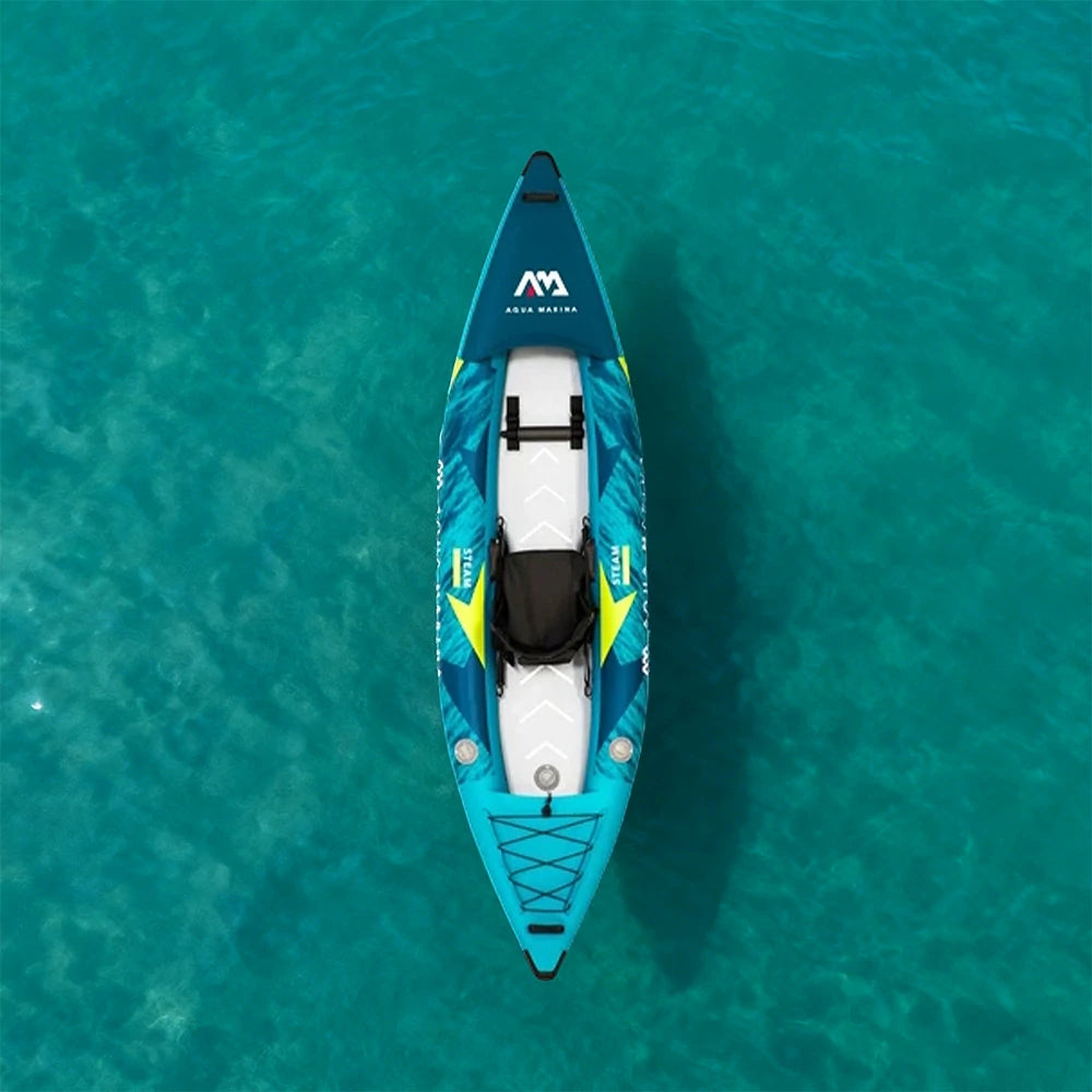 TREKKA 312/412cm Kayak Durable PVC Construction Multi-Chamber Design Splash-Proof Bow Quick-Drain Valve Ideal for Fishing & Recreation