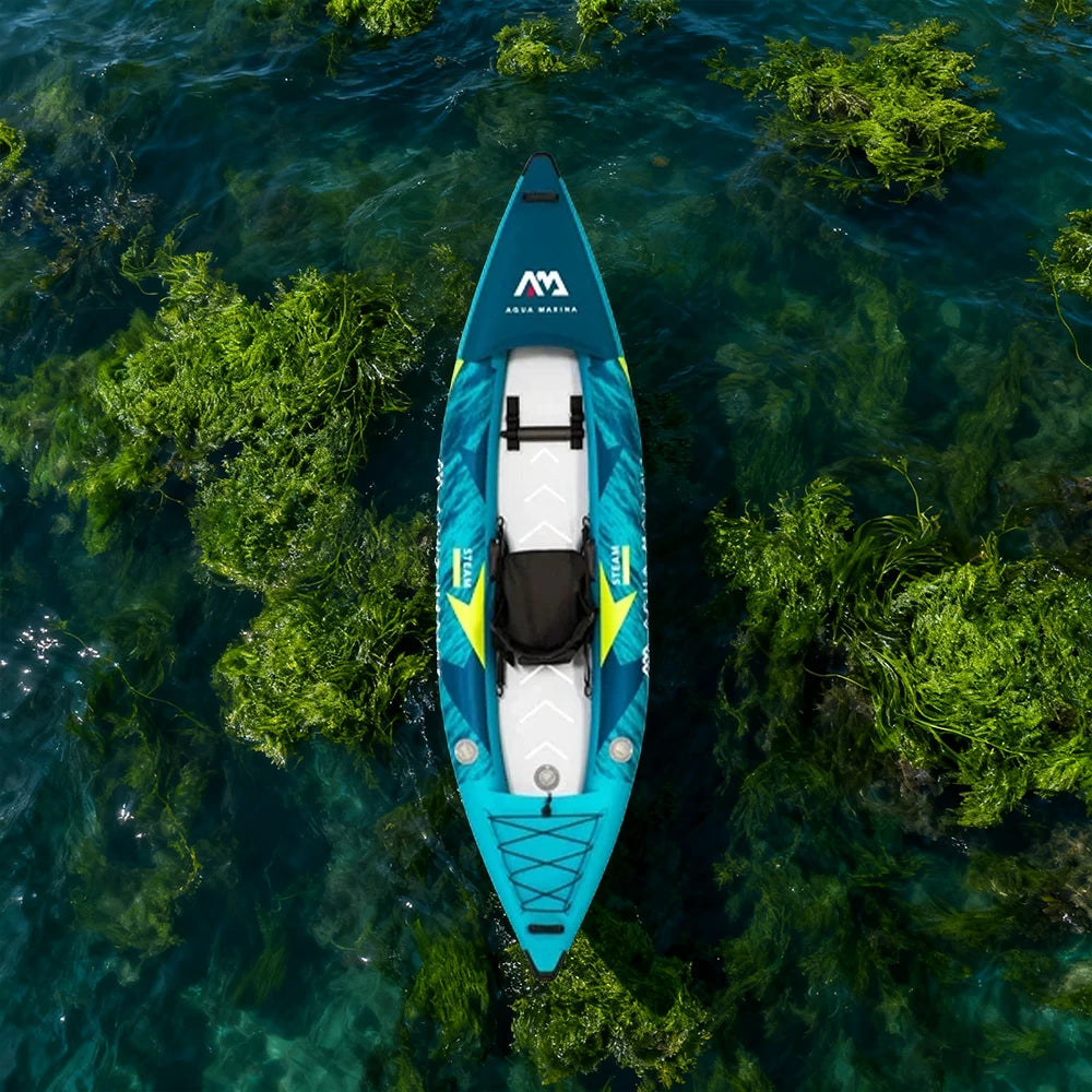 TREKKA 312/412cm Kayak Durable PVC Construction Multi-Chamber Design Splash-Proof Bow Quick-Drain Valve Ideal for Fishing & Recreation