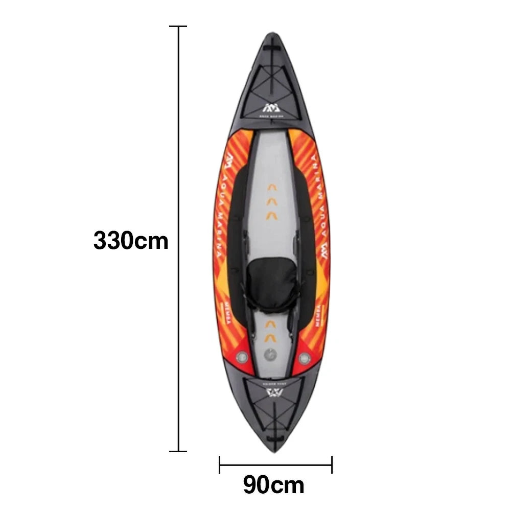TREKKA 330/390cm Kayak Durable PVC Multi-Chamber Design Splash-Proof Bow Quick-Drain Valve Ideal for Fishing & Recreation