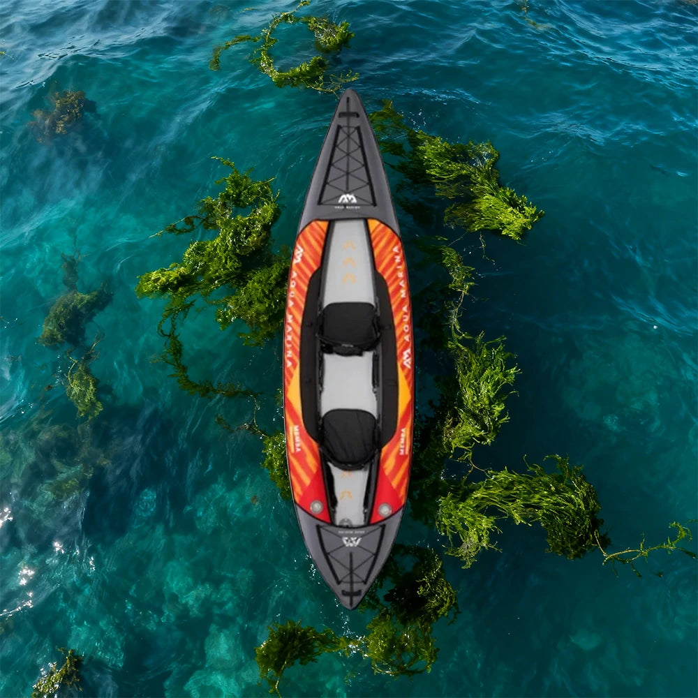 TREKKA 330/390cm Kayak Durable PVC Multi-Chamber Design Splash-Proof Bow Quick-Drain Valve Ideal for Fishing & Recreation