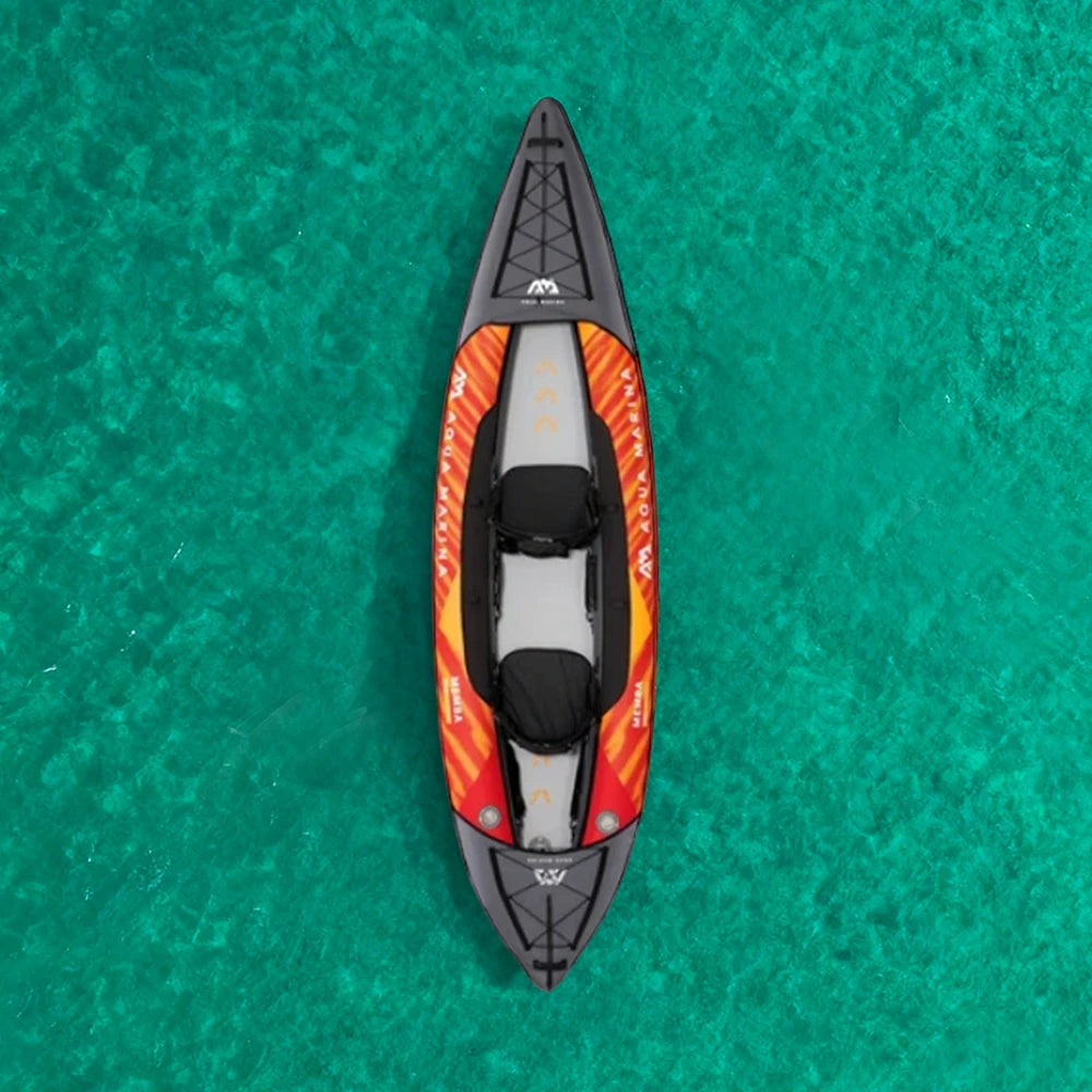 TREKKA 330/390cm Kayak Durable PVC Multi-Chamber Design Splash-Proof Bow Quick-Drain Valve Ideal for Fishing & Recreation