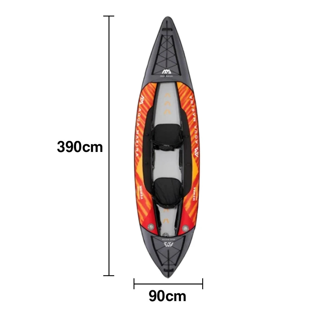 TREKKA 330/390cm Kayak Durable PVC Multi-Chamber Design Splash-Proof Bow Quick-Drain Valve Ideal for Fishing & Recreation