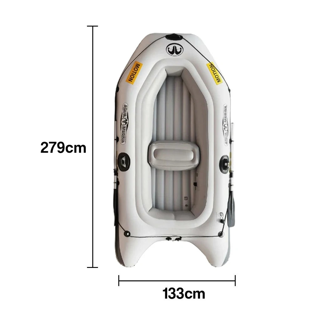 TREKKA 4-Person Kayak Durable PVC Multi-Chamber Design Removable Seat Cushion 279cm Ideal for Fishing & Recreation