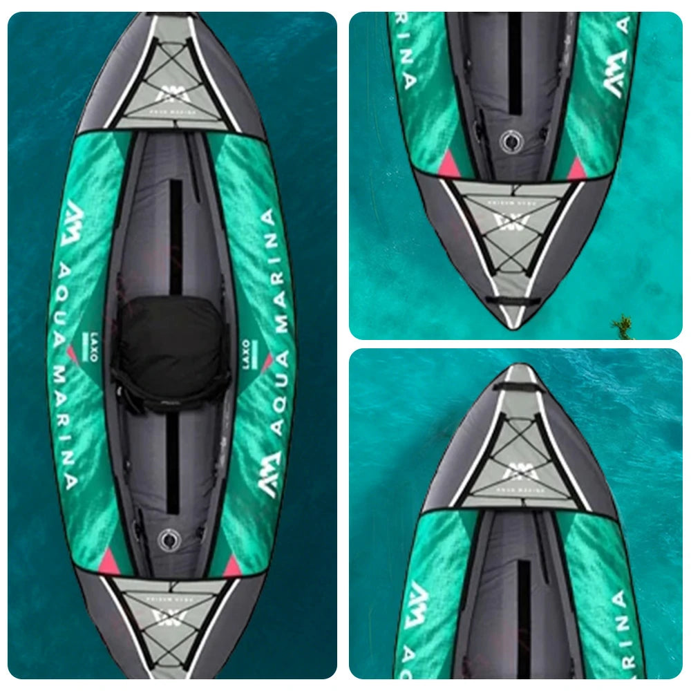 TREKKA 285/320cm Kayak Durable PVC Construction Multi-Chamber Design Removable Seat Cushion Ideal for Fishing & Recreation