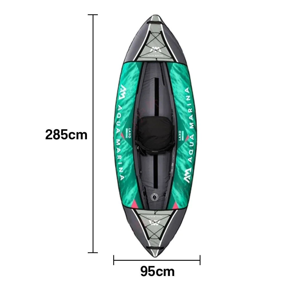 TREKKA 285/320cm Kayak Durable PVC Construction Multi-Chamber Design Removable Seat Cushion Ideal for Fishing & Recreation