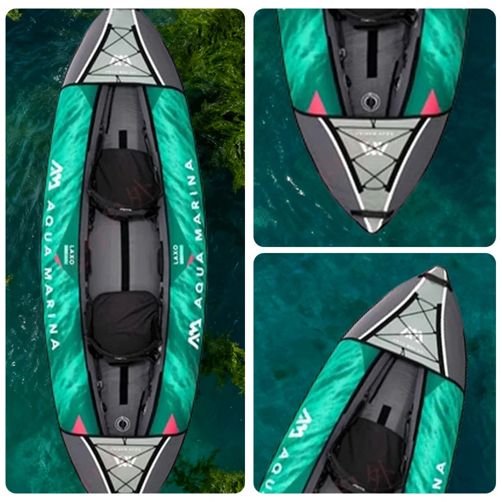 TREKKA 285/320cm Kayak Durable PVC Construction Multi-Chamber Design Removable Seat Cushion Ideal for Fishing & Recreation