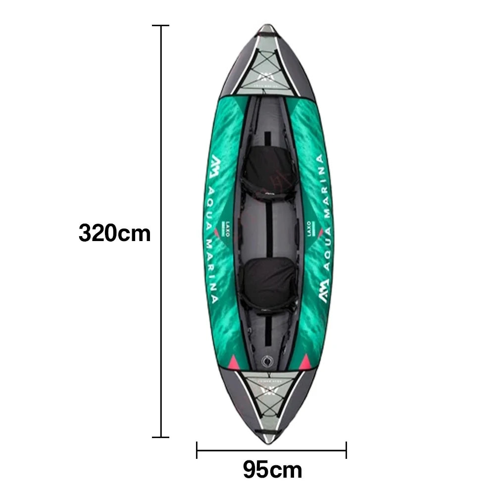 TREKKA 285/320cm Kayak Durable PVC Construction Multi-Chamber Design Removable Seat Cushion Ideal for Fishing & Recreation