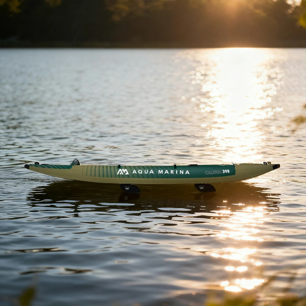 TREKKA 2-Person Kayak Durable PVC Multi-Chamber Design Removable Seat Cushion 398cm Ideal for Fishing & Recreation