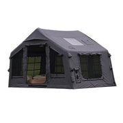 TREKKA Poly-Cotton Camping Tent - Durable Weather-Resistant Fabric, Large Panoramic Windows, Spacious Interior, Easy Setup - Star Grey